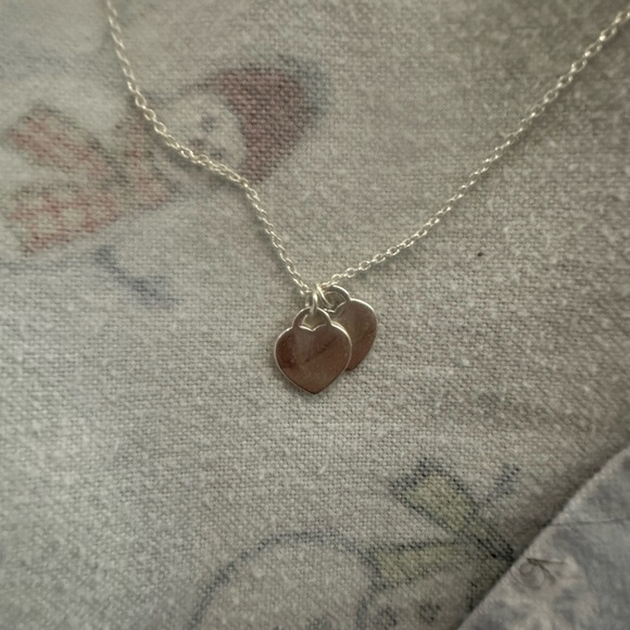 tiffany and co double heart necklace, red, NEED GONE ASAP READ CAPTION - Picture 3 of 8